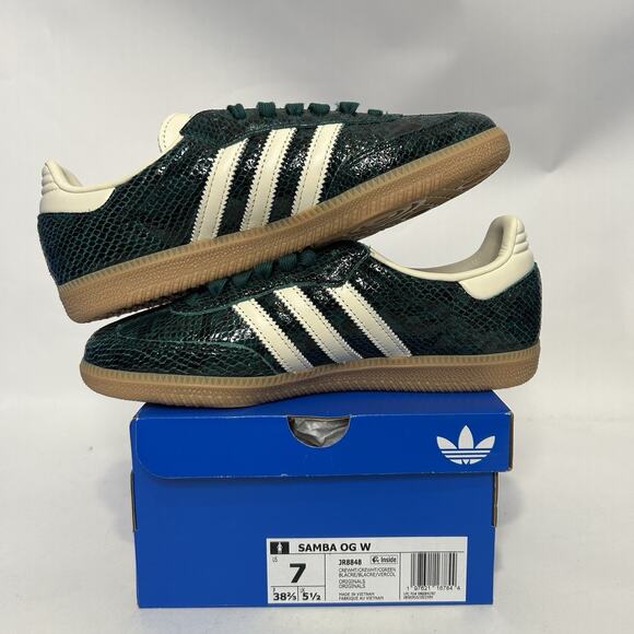 adidas Samba OG Snakeskin Pack - “Collegiate Green” JR8848 - Picture 3 of 6